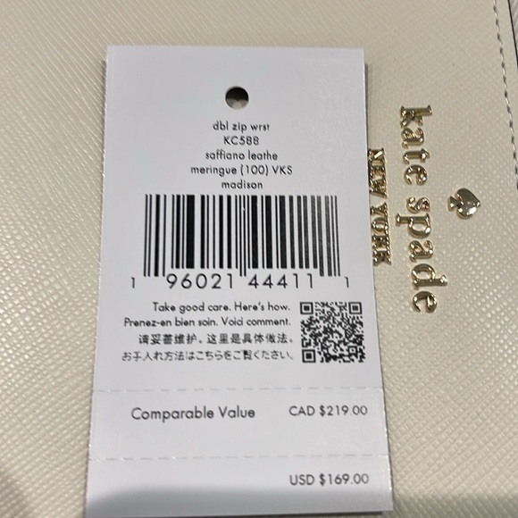 Kate Spade Madison Double Zip Wristlet Wallet Phone Case 
Meringue
NWT - Picture 4 of 16